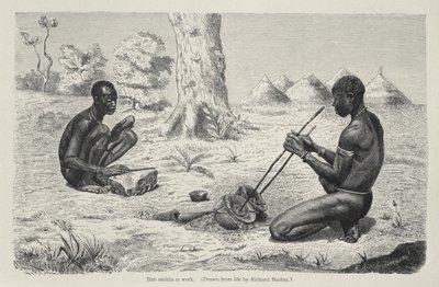 Baro Smiths at Work, from The History of Mankind by Prof. Friedrich Ratzel by Richard Buchta